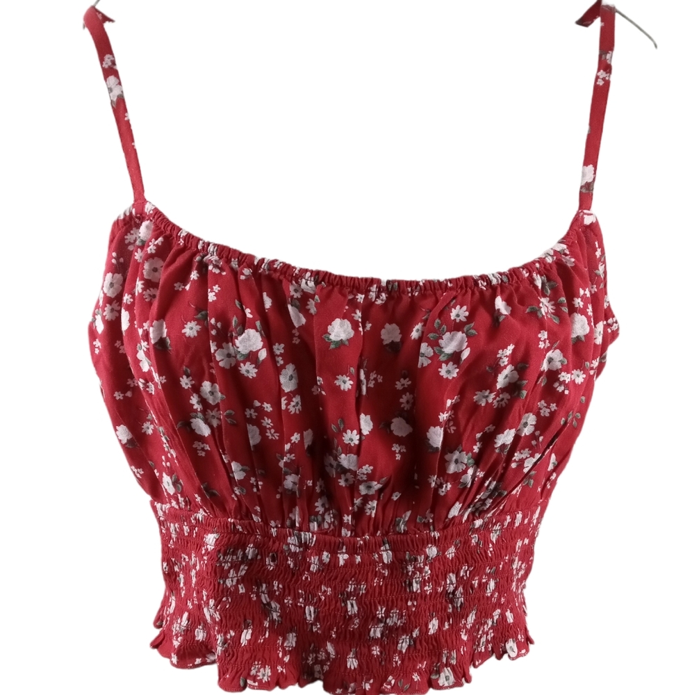 Hollister Floral Crop Top Large